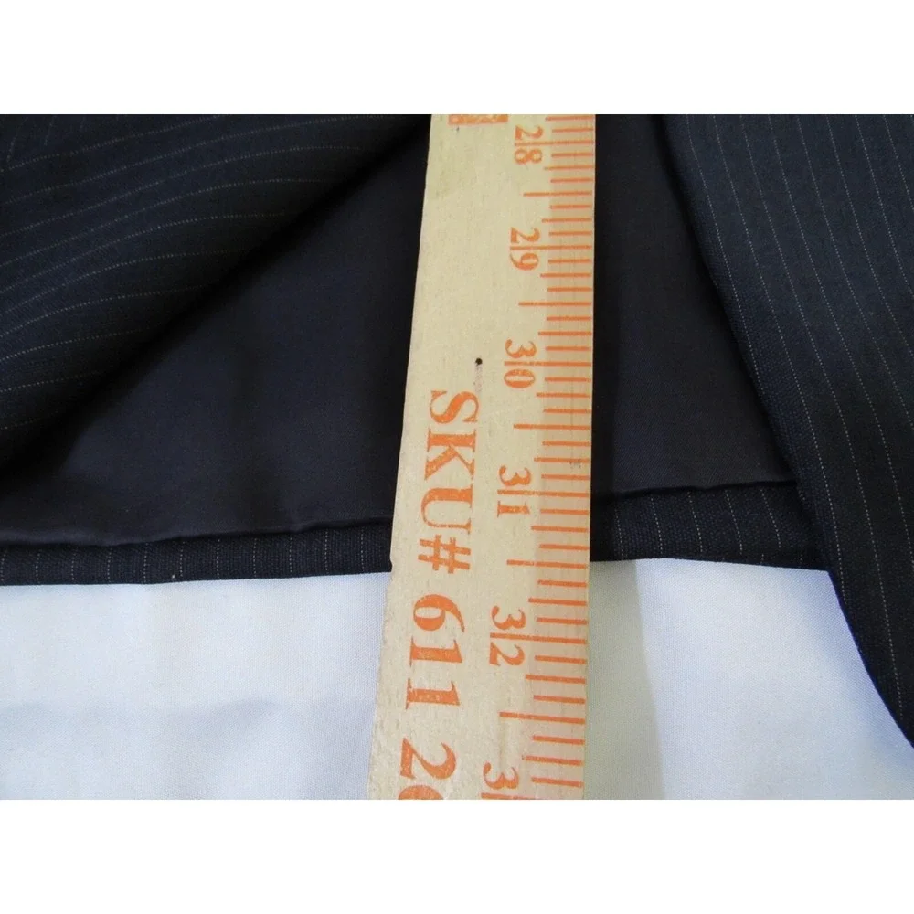 Hickey Freeman Collection Blue Pinstriped 3 Button Suit Jacket All Wool Size 41R